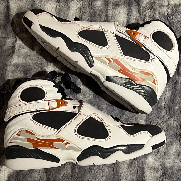 Vintage Nike Air Jordan Retro 8 LS Black Toe 317258-104 Mens Sz 10.5 NEW - Picture 3 of 10